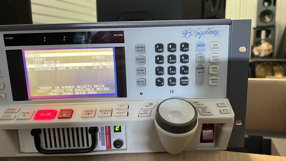 360 Systems 8 Multi-Track Hard Disc Digital Recorder W/Power & Manual Original - Image 3 of 4