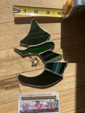 Handmade Stained Glass Tree Suncatcher Green