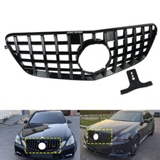 Kühlergrill GT Front Grill Schwarz für Mercedes E-Klasse W212 S212 4-Tür 2009-13