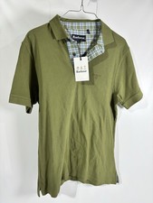 Barbour Dunbar Polo Cotton shirt Medium M burnt Olive