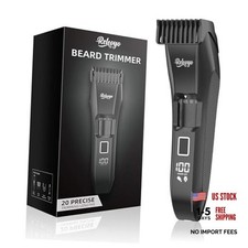 Beard Trimmer for Men Adjustable: Professional Cordless Trimmer with 20 Black