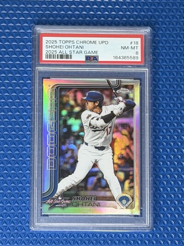2025 Topps Chrome Update 2025 All-Star Game Shohei Ohtani PSA NM-MT 8 LA Dodgers