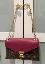 Louis Vuitton Monogram Purple Gold Chain Shoulder Bag with Detachable Strap