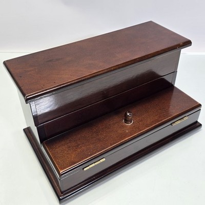 The Bombay Company Wood Desk Organizer Vintage Trinket Jewelry Letter Box