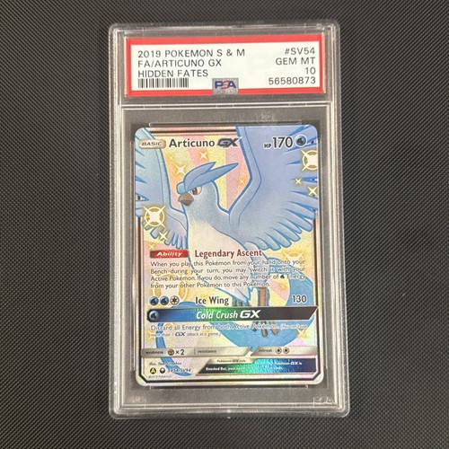 Pokemon 2019 Articuno GX Full Art Holo SV54/SV94 Hidden Fates PSA 10