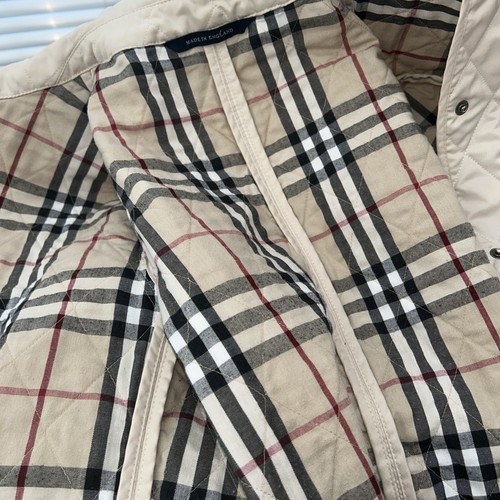 BURBERRY London England Jacket - Beige Diamond Quilt - Nova PLAID - UK 12/14 - Picture 15 of 15