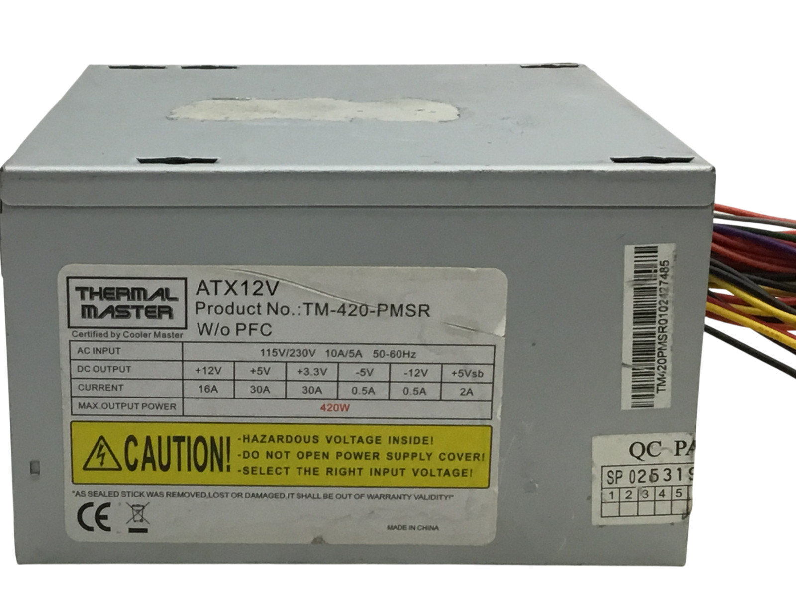 Thermal Master ATX12V Power Supply 420W TM-420-PMSR