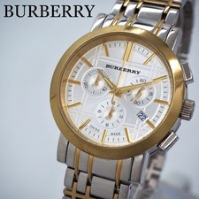 Burberry watch men's chronograph gold Nova check BURBERRY,18649