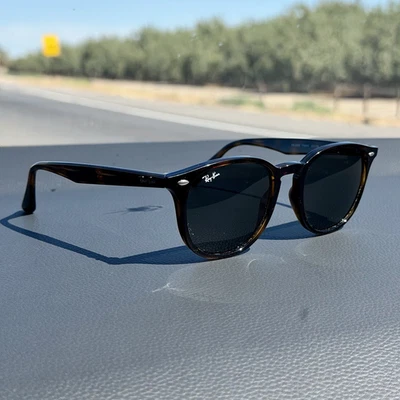 Ray-Ban RB4259 Round Tortoise Shell Brown Full Rim Sunglasses Black Gradient 145 - Image 1 of 2
