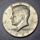 1967 KENNEDY HALF DOLLAR 40% Silver Coin - Uncirculated? Constitutional Round AU