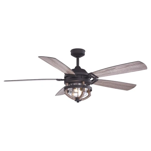 Vaxcel Lighting F0055 Barnes 54" 5 Blade LED Outdoor Ceiling Fan - Matte Black - Picture 1 of 12