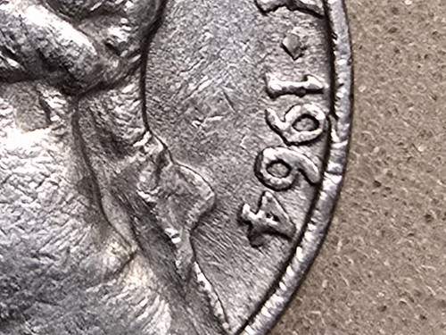 Extremely RARE!! 1964 D Jefferson Nickel - Error Coin - Picture 2 of 12