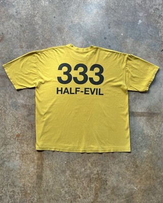 HALF EVIL 333 Yellow Logo T Shirt Mens Size 2XL Streetwear Classic