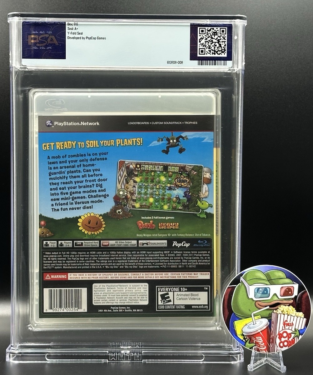 Plants Vs. Zombies • PSA 9.6 A+ • PlayStation 3 • Not VGA/CGC