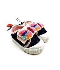 Wonder Nation Baby Shoes Size 3 Girls Butterfly Adjustable Strap Sparkly