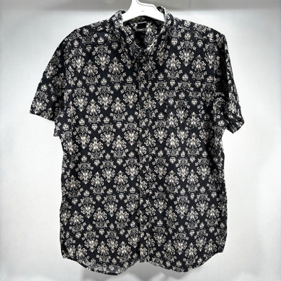 Disney Our Universe Haunted Mansion Wallpaper Button Up Shirt Men's Size 2XL