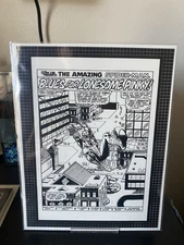 AMAZING SPIDER-MAN # 221 Rare Production Art Splash Page 1 Alan Kopperberg