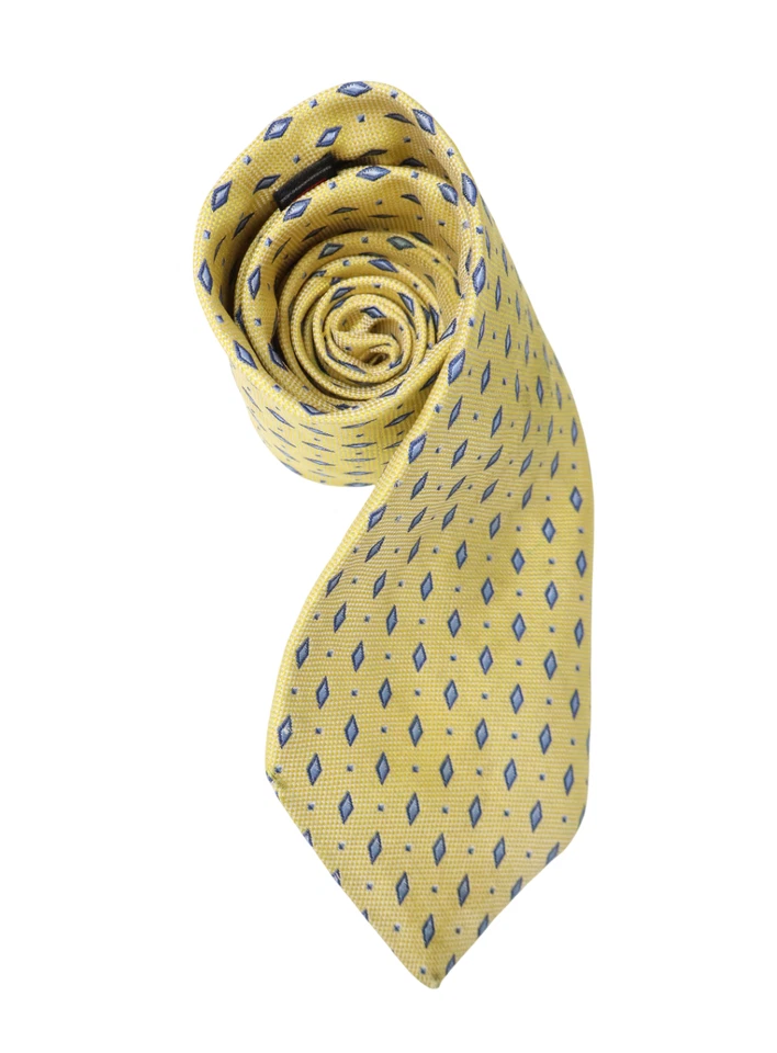 Austin Reed Corbata Hombre Talla Única Amarillo Estampado Pura Seda Puntiagudo - Imagen 2 de 4