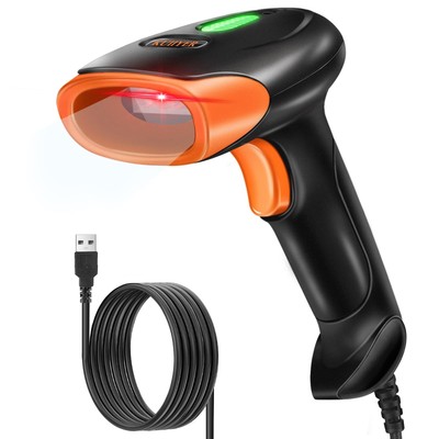 USB Barcode Scanner, 2D QR 1D Bar Code Scanners Wired Handheld Barcode Reader...