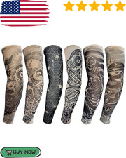 YARIEW Tattoo Sleeves for Men, 6Pcs Arm Sleeves Fake Tattoos Sleeves to Cover...