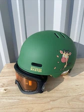 Outdoor Master Kids Ski Helmet Boys Kids Youth Dial Fit W/ Dragon Goggles