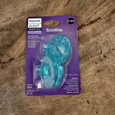 NEW * 2 pack Philips AVENT Soothie Pacifier 0-3m for Newborns*  BPA FREE 