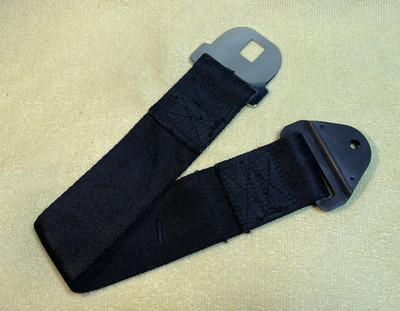 1964 Ford Galaxie Seatbelt Black 17.5  Front Bucket Seats OEM FoMoCo Deluxe Nice