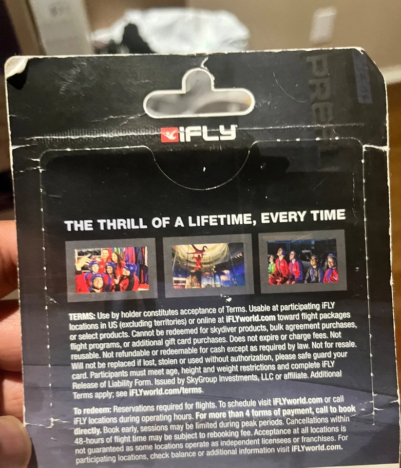 Selling 2 $50 iFLY gift cards sealed in the original packaging it came in!!! - Image 2 of 3