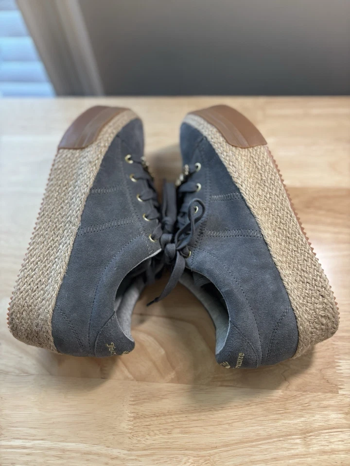 Juicy Couture Mujer’s Blainnne Gris Gamuza Informal Moda Tenis 10B Dije Foto 3 de 4