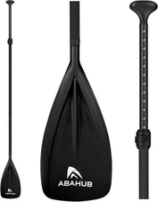 Abahub SUP Paddles - 3 Piece Adjustable Stand up Paddle - Lightweight Black 