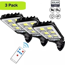 3PCS Outdoor Solar Wall Light LED Motion Sensor Bright Flood Street Lamp 3 Modes