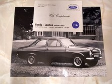  FORD ESCORT MK1 RS1600 BDA AVO,   PRESS PHOTOS X2, 8X10   FORD MOTOR CO. 
