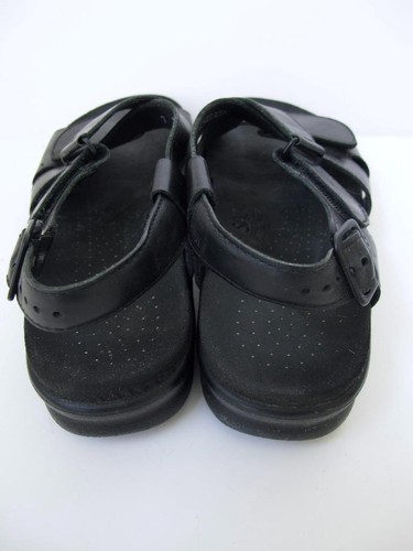 SAS Huggy Kreuzriemen-Sandalen 7M Komfort schwarz Leder Klettverschluss - Bild 12 von 14