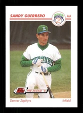 1991 Line Drive AAA Denver Zephyrs 139 Sandy Guerrero BXCP30