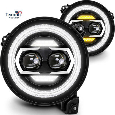 TRUE MODS 9 Inch round LED Headlights Replacement for 2018-2025 Jeep Wrangler JL