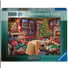 RAVENSBURGER 1000 PIECE PUZZLE MY HAVEN 14 CHRISTMAS CABIN 2026 PRE ORDER