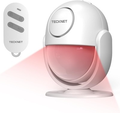 TECKNET Bewegungsmelder Alarm Bewegungssensor PIR mit Fernbedienung 125dB 100m