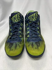 Nike Zoom Blue Green High-top Shoes Field Football Turf 654859-430 Size 11.5