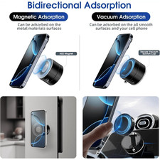 Magnetic Car Phone Holder 360  Adjustable Suction Cup Hands-Free Mount