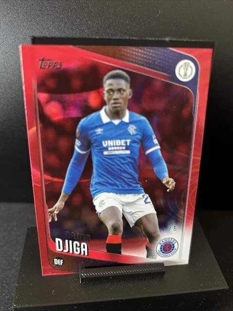 RARE 4/5! Topps 2026 Nasser Djiga - Rangers F.C. -Red Parallel - Ultra Low Print
