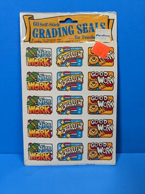 VINTAGE GRADING SEALS FOR TEACHERS BY EUREKA 60 CT NEW (B3)