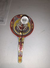 VINTAGE US Metal TOY MFG Company CLOWN Clapper NOISE MAKER