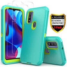 For Motorola Moto G Pure 2021 Case Shockproof Rugged Hard Cover+Screen Protector