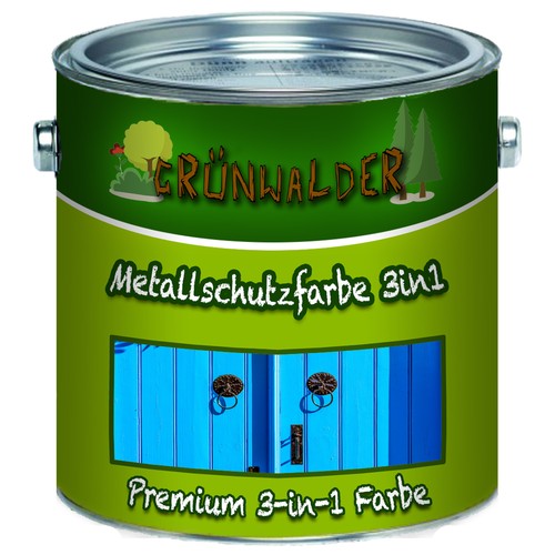 Metallschutzlack Enzianblau RAL 5010 – Glänzend, 2,5 Liter, Für Innen & Außen