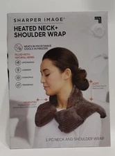 SHARPER IMAGE Heated Neck + Shoulder Wrap: Experience Comfort with Natural Herbs