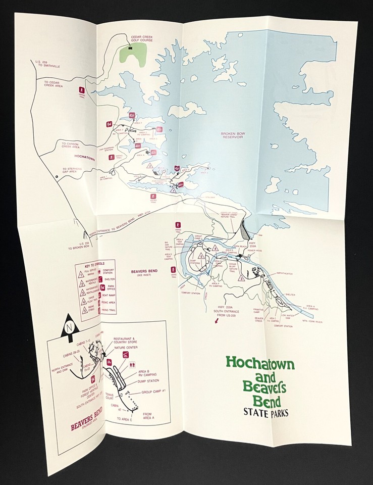 1980s Hochatown Beavers Bend State Parks Oklahoma Travel Brochure