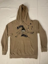 Travis Scott Astroworld Concert Look Mom I Can Fly Hoodie Tan Men's Size Medium
