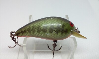 Vtg BOMBER Model A 2A Baby Bass Org 2 1/8 Screwtail Shallow Crankbait Fish lure
