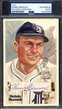 Heinie Manush PSA DNA Coa Signed Perez Steele Postcard Cut Autograph