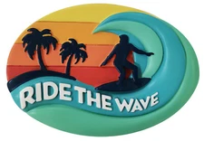 Surfboard "Ride the Wave" Personalized Christmas Ornament